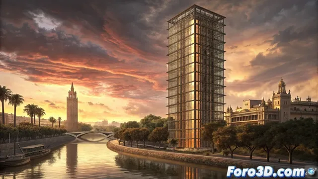 La torre Cajasol de Sevilla: un gigante de cristal a la espera