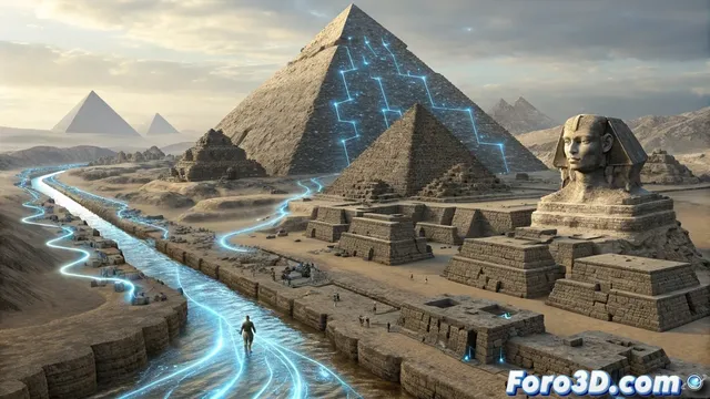 El sol artificial de Ra-Tech y las pirámides servidor de Giza