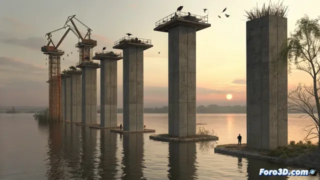 Los pilares del puente incierto se alzan sobre el Guadalquivir