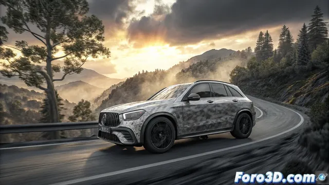 El próximo Mercedes-AMG GLC 53 EQ es fotografiado en España