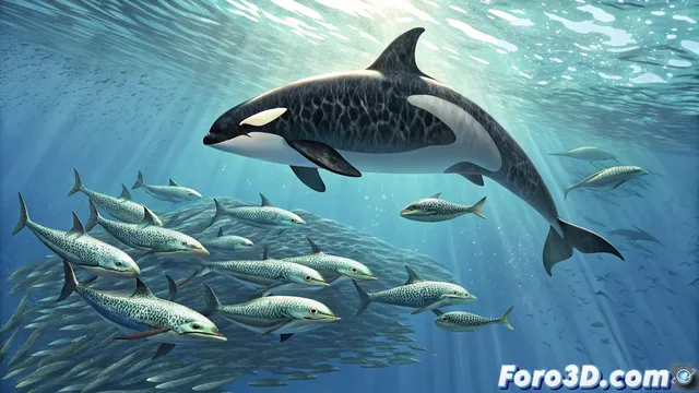 Orcas y delfines colaboran para cazar salmón en Canadá