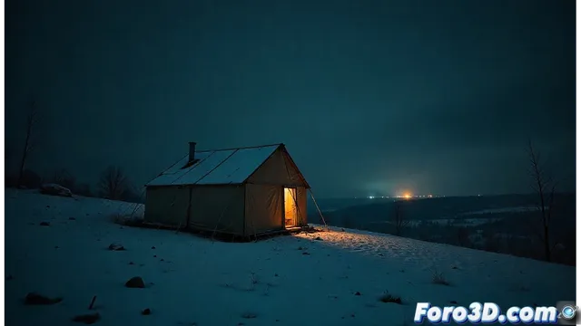 Recrear el misterio del paso Dyatlov con Blender y estilo dibujo