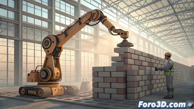 El SAM100, un robot albañil que colabora con humanos en obras