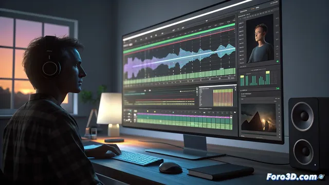 Shotcut organiza la edición con una línea de tiempo por pistas
