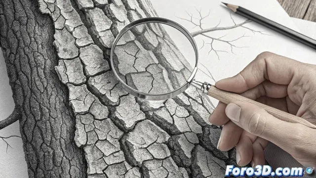 Un ejercicio de dibujo que amplía un detalle minúsculo