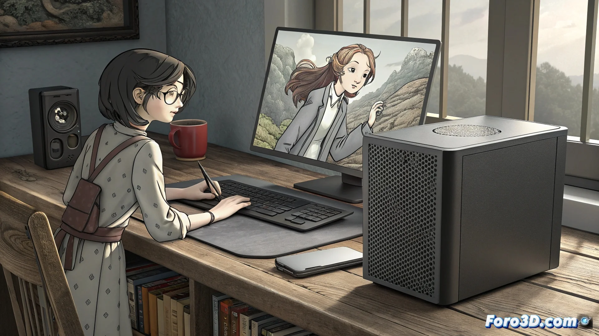 Un minipc cúbico combina cpu ryzen y gpu intel arc