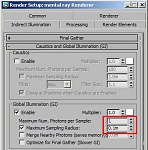 Clic en la imagen para ver su versión completa. 

Nombre: RenderSetup - Global illumination.jpg 
Visitas: 1768 
Tamaño: 58.8 KB 
ID: 147271