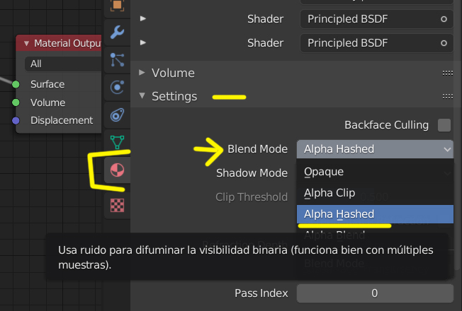 Transparencias en Cycles y Evee