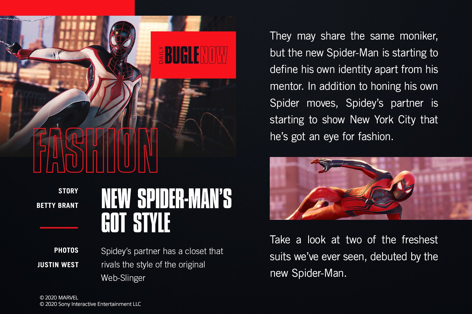 El traje se llama Crimson Cowl Suit