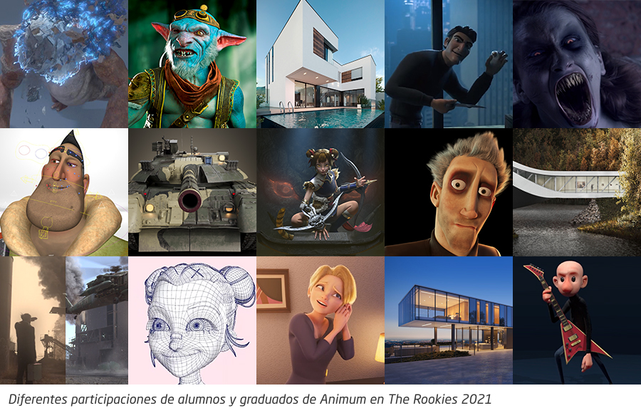 diferentes participaciones de alumnos en the rookies animum