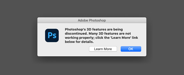 Adobe descontinua las funciones 3D de Photoshop